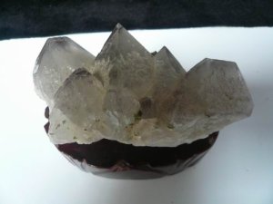 画像1: 天然水晶クラスタ　トルマリン共生石　座付き　291g　040