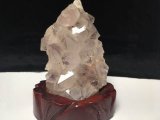 天然水晶クラスタ　トルマリン共生石　座付き　321g　035