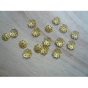 画像: 花座　6mm　金色  20個　