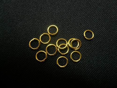 画像1: 丸カン(5*0.8mm)　10g　金色　真鍮製　