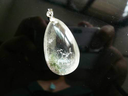 画像1: グリーンガーデン水晶(緑色庭園水晶)ペンダントトップ　016