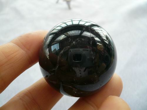 画像: 天然黒水晶丸玉　35.5mm　016