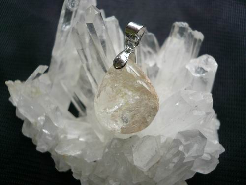 画像: ホワイトガーデン水晶(白色庭園水晶)ペンダントトップ　040