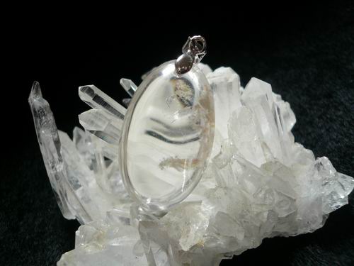 画像1: ホワイトガーデン水晶(白色庭園水晶)ペンダントトップ　049