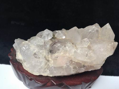 画像1: 天然水晶クラスタ　トルマリン共生石　座付き　305g　037