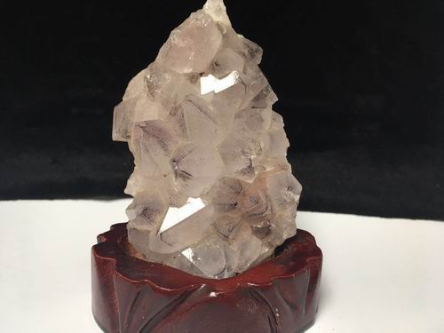 画像1: 天然水晶クラスタ　トルマリン共生石　座付き　321g　035