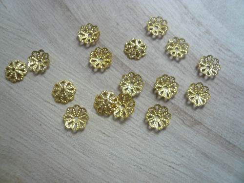 画像1: 花座　6mm　金色  20個　